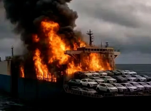 🚢 Incêndio em navio cargueiro no Pacífico preocupa autoridades – 700 veículos elétricos a bordo
