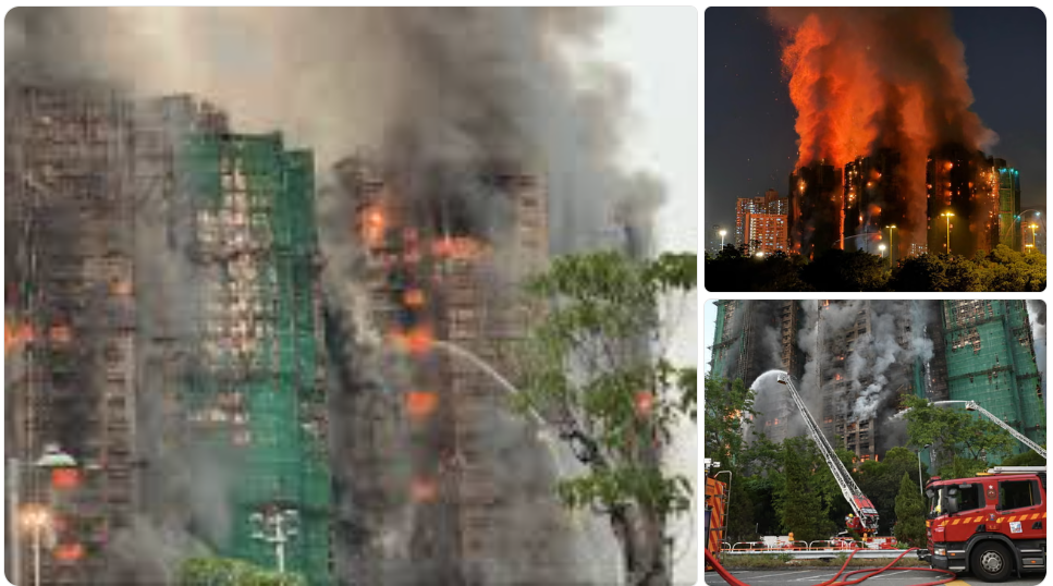 Fogo destrói complexo residencial em Hong Kong