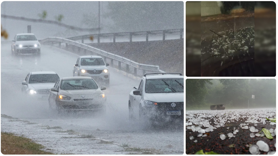 Brasília vive temporal com granizo; moradores relatam pedras de gelo sobre veículos