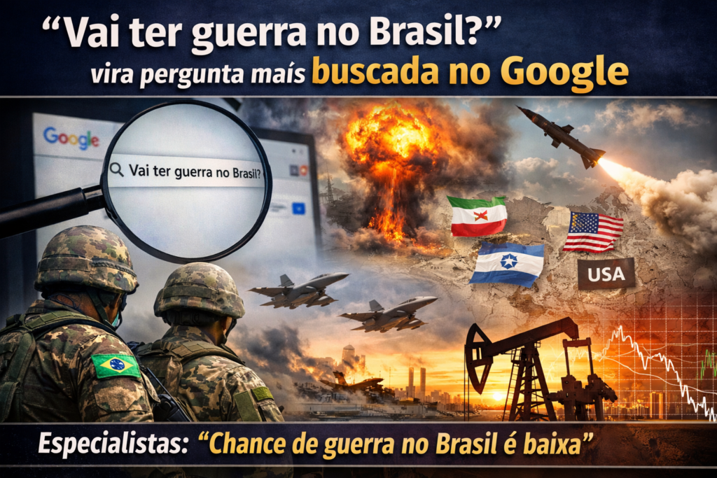 “Vai ter guerra no Brasil?” vira a pergunta mais buscada no Google após conflito no Irã