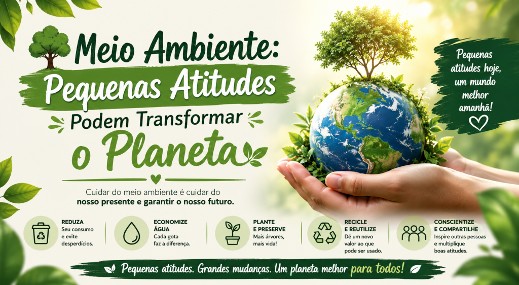 🌳 Meio Ambiente: Pequenas Atitudes Podem Transformar o Planeta