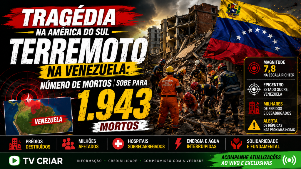 Terremoto na Venezuela: número de mortos sobe para 1.943