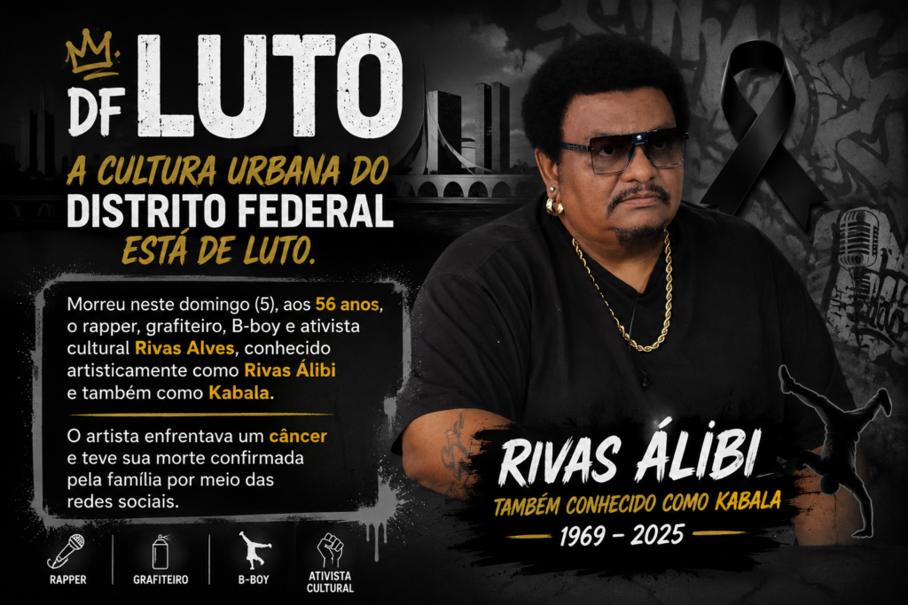 Morre Rivas Alves, ícone do hip-hop de Ceilândia e um dos pioneiros do movimento em Brasília