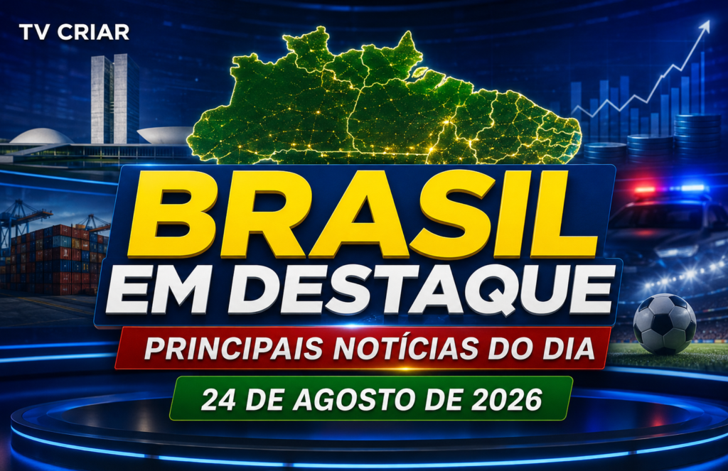 Brasil em destaque: confira as principais notícias desta segunda-feira, 24 de agosto
