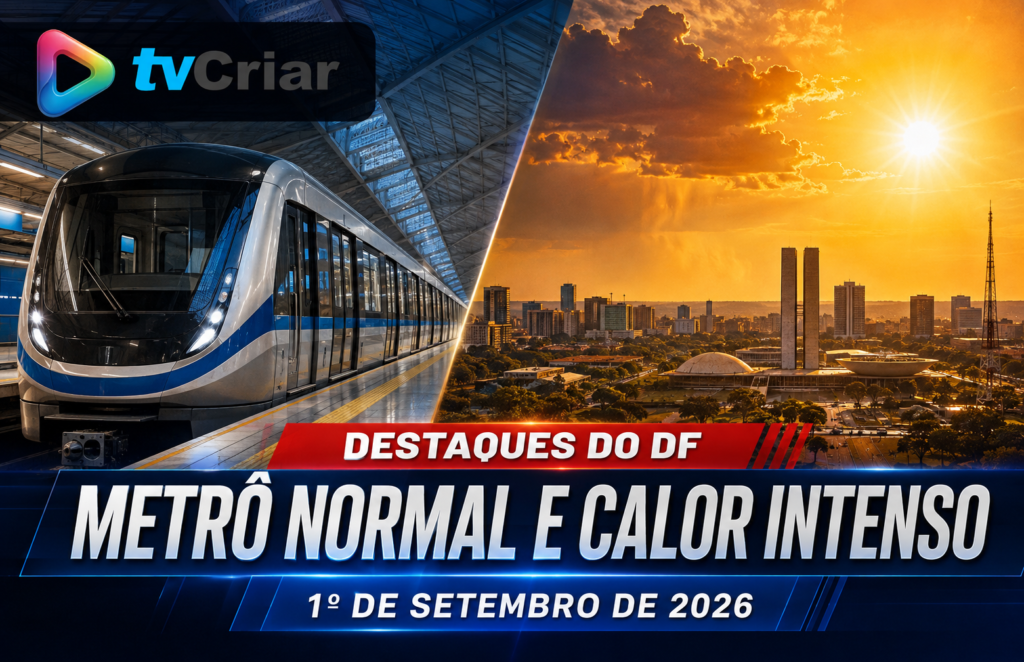 Metrô-DF mantém operação normal e calor intenso marca esta terça-feira no Distrito Federal