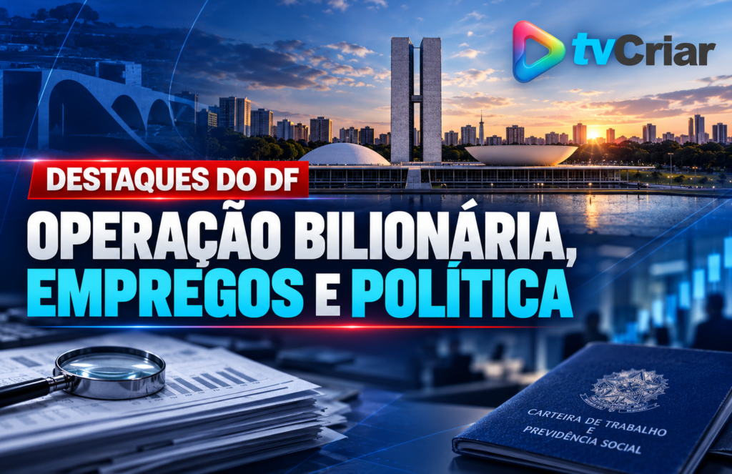 Distrito Federal tem operação bilionária, mais de 1,3 mil vagas de emprego e debate eleitoral nesta quinta-feira
