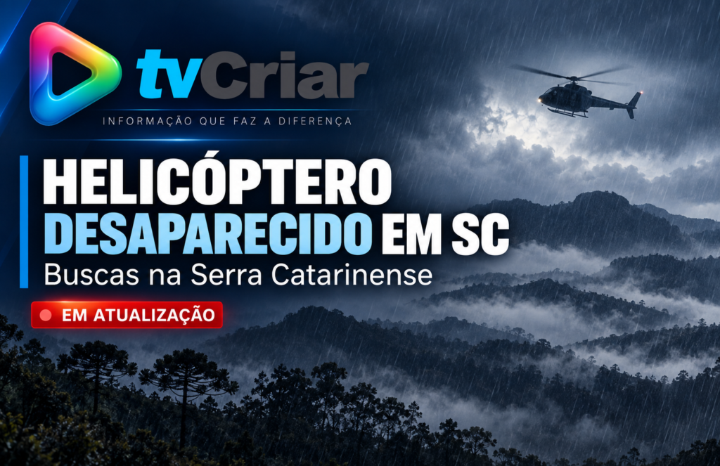 Buscas por helicóptero com cantor Rick continuam na Serra Catarinense